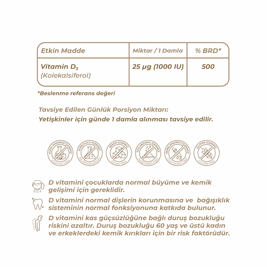Wellcare D3 Vitamini Yoğun Damla 1000 IU - 12 ML